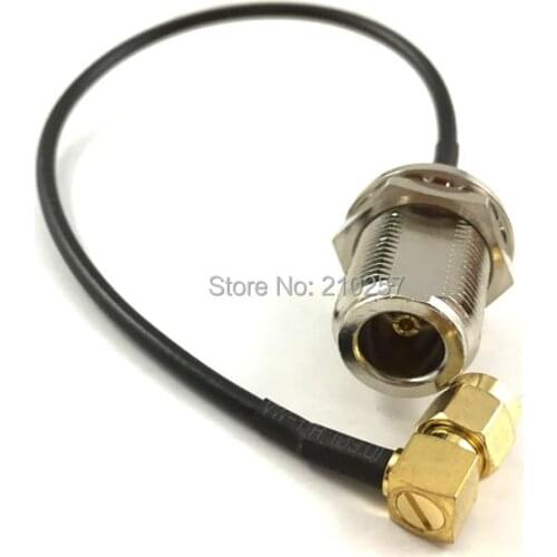 1pcs Sma to N-type Coaxial Cable 20cm Black RG174 Sma Male to N Female Adaptor Extension Cord