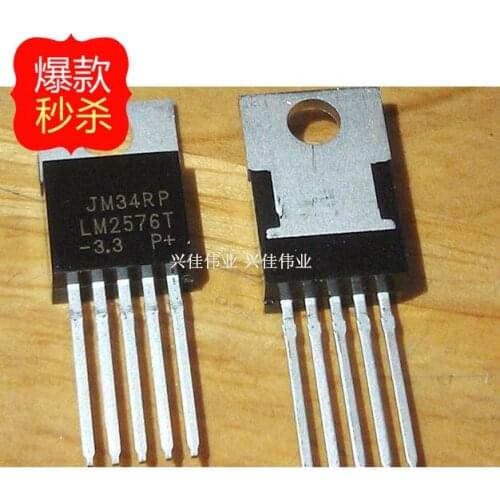 10PCS New LM2576T-3.3 LM2576-3.3 PMIC DC DC Switching Regulator TO-220-5