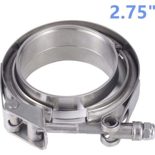 2.75 inch Stainless Steel V band Clamp Male/Female Flange Kit V-band Turbo Exhaust Pipes Car Accessories Free Shipping