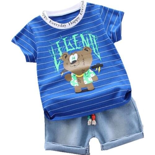 New Summer Baby Girl Clothes Children Boys Cotton Cartoon T Shirt Shorts 2Pcs/sets Toddler Fashion Costume Infant Kids Tracksuit