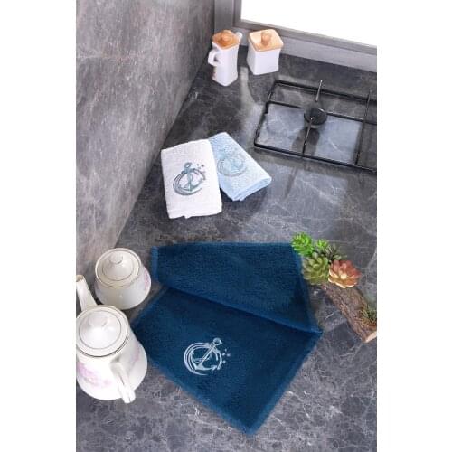 3pcs Turkish Towel Set Kitchen Towel | Hand Towel Set | Embroidered quick Dry Highly Absorbent Turkish Kitchen Towels
