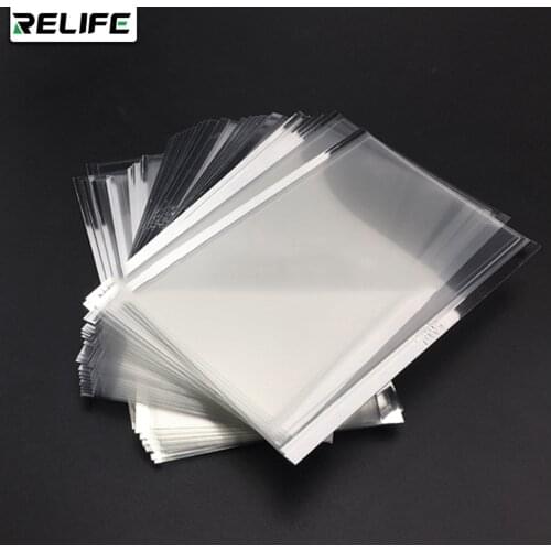50pcs RELIFE OCA 200um/250um Universal Sizes Optical Clear Adhesive Glue Film 4.7 5 5.3 5.5 6 6.3 7 7.9 8 Inch