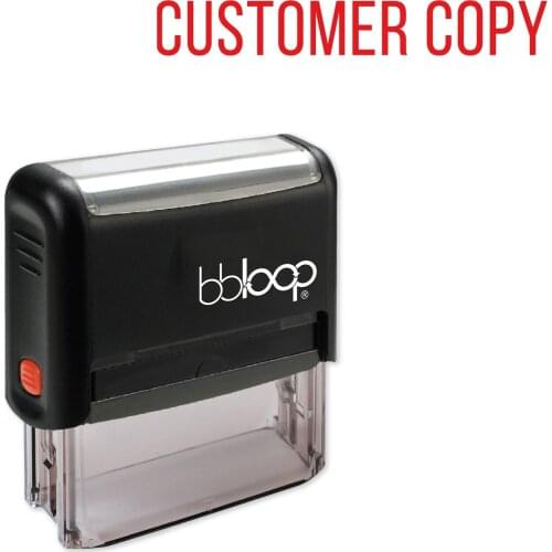 Bbloop Customer Copy w/Tall Skinny Style Font and Design Self-Ink