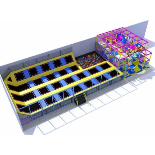 CE Certified Large Trampoline Park With Foam Pit and Indoor Playground HZ-LG7831b 23x8m