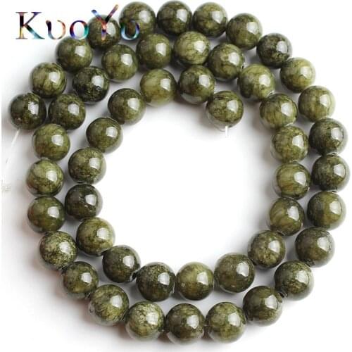 Natural Stone Beads Grass Green Jades Round Loose Spacer Beads For Jewelry Making DIY Bracelets Necklace 15'Strand 6/8/10mm