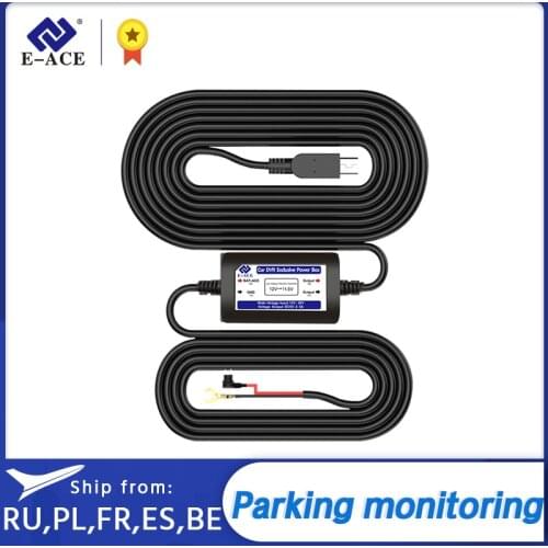 Dropshipping E-ACE Car Charger 3.5 Meters Buck Line For Car Dvr Mini Probable Transformers For Dash Camera Auto Charging Z01