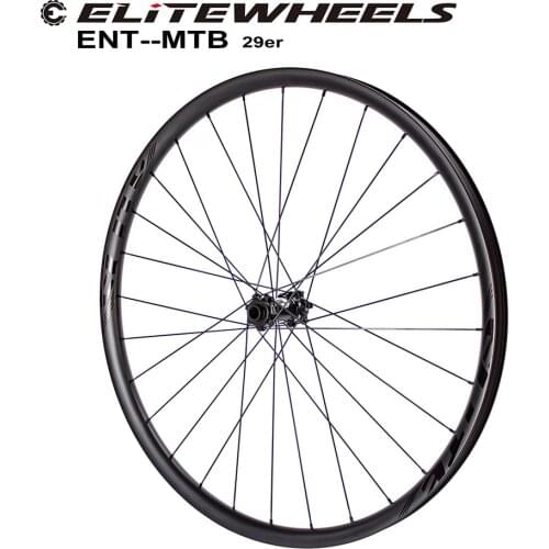 ELITEWHEELS 29er Ultralight Carbon Mtb Wheels Mtb Disc Wheels 28x24mm Tubeless M11 Straight Pull Hub Disc Wheelset 1423 Spokes