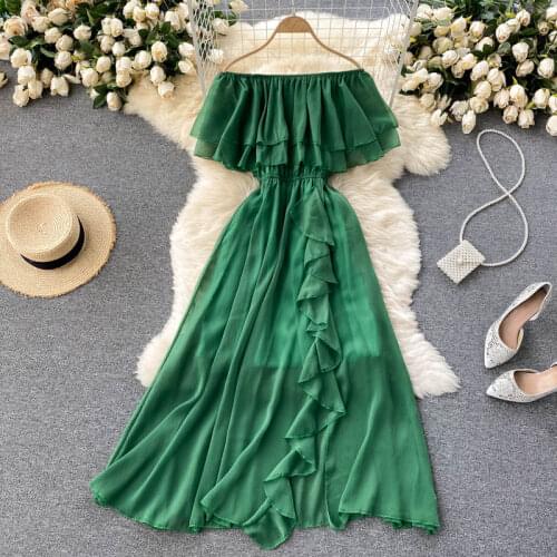 Летние платья с разрезом FTLZZ China At AliExpress