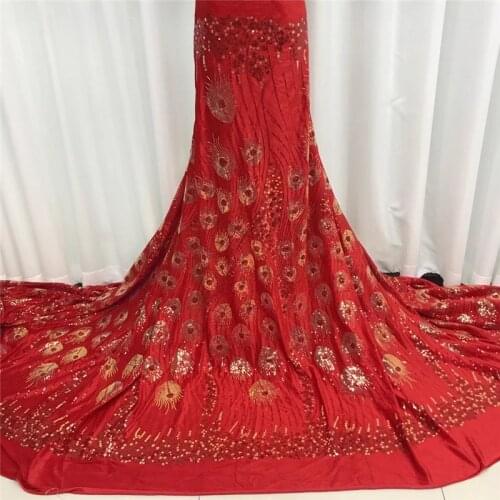 Top selling sequins material velevt fabric nice looking french net lace fabric JRB-291915 with pretty flowers for party dress