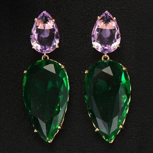 Missvikki Gorgeous Italy Clear Crystal WaterDrop Earrings for Women Fine Jewelry Full CZ Bridal Wedding Earrings Jewelry New Hot