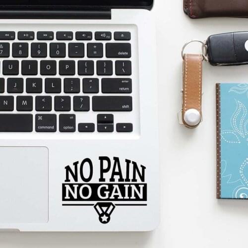 NO PAIN NO GAIN Quote Laptop Decal Trackpad Sticker for Macbook Pro Air Retina 11 12 13 15 inch Mac HP Mi Notebook Touchpad Skin