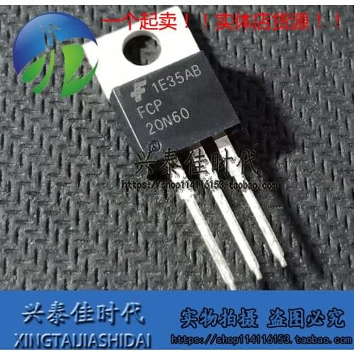 New 5pcs 20N60 FCP20N60 20A/600V TO-220