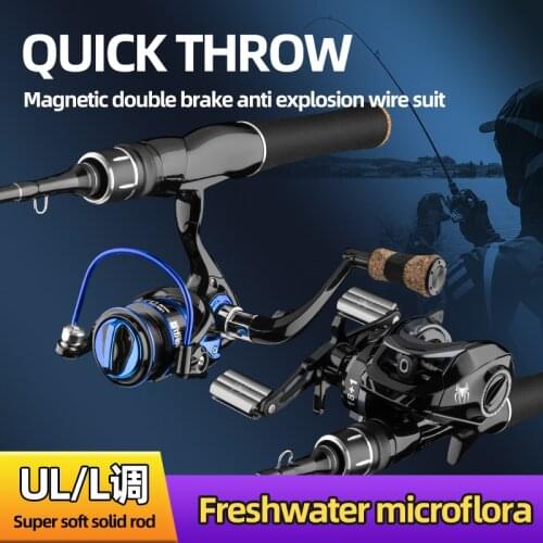 New UL/L Power Carbon Fiber Spinning Casting Rod 1.5m 1.68m 1.8m 1.98m 2 Tips 1-10g Lure Weight Micro Jigging Rod Drop Shipping