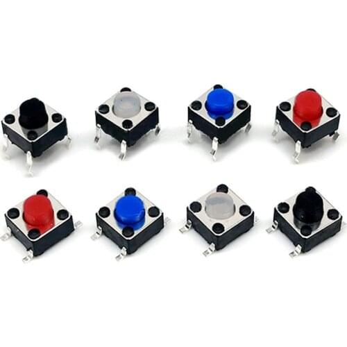 6*6*5MM Transparent Silica Gel Button Switch 4 Copper Feet Micro Key 6x6x5mm Switches 10PCS/LOT
