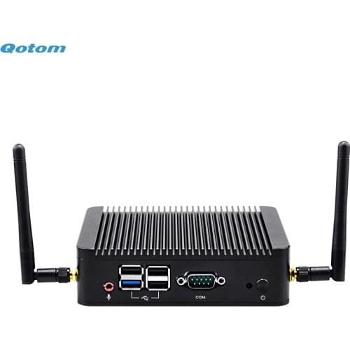 Qotom Mini PC with Celeron N2920 Processor Quad Core 1.86 GHz CPU TDP 7.5W Fanless Running 24/7