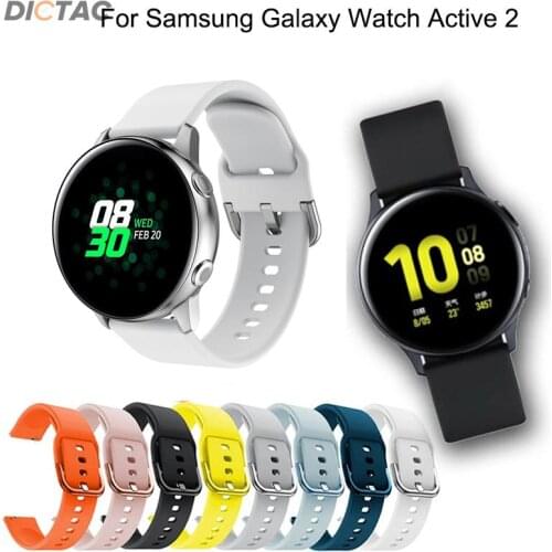 Watch strap For Samsung Galaxy Watch Active 2 Sport silicone Smart Wristbands for Samsung Gear S2 Classic Strap 20mm Length 20cm