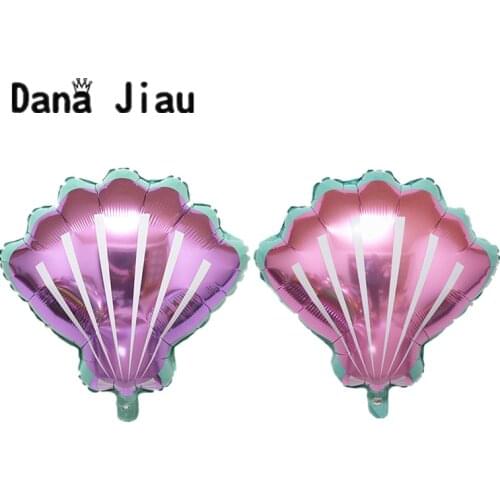 Pink Purple Shell Balloons Ocean Animal Theme Birthday Party Decoration Wedding Balloon Holiday Baby Shower Inflatable Foil Ball