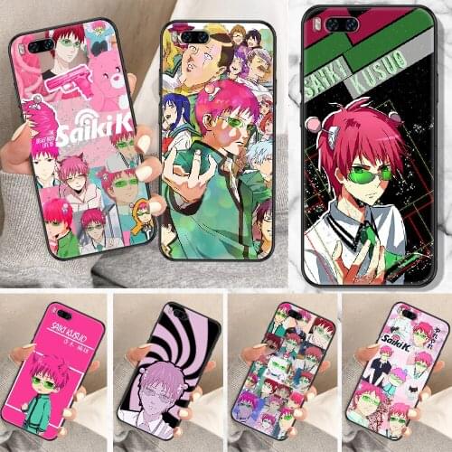Saiki K Saiki Kusuo Phone Case For Xiaomi Mi Note 8 9 10 11 9T 10T A3 Lite Pro Ultra black tpu waterproof trend bumper art prime