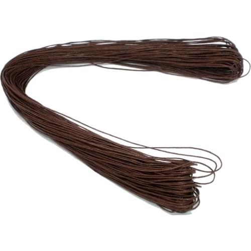 DoreenBeads 80M Wholesale Brown Waxed Cotton Necklace Cord 1mm