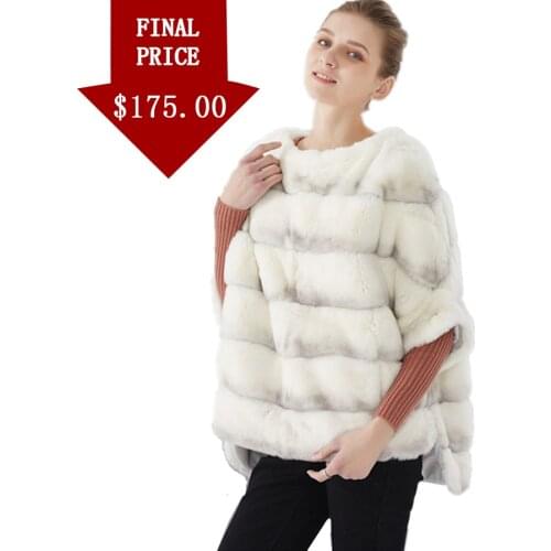 Top Selling Natural Rex Rabbit Fur Coat Batwing Sleeve Short Jacket Women Winter Warm Fashion Overcoat