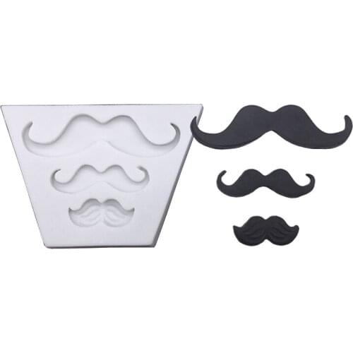 Beard Silicone Sugarcraft Mold Fondant Cake Decorating Tools Candy Clay Cupcake Chocolate Baking Mold
