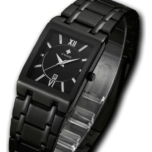 WWOOR Original Watch Men Brand Luxury Quartz Military Watches Stainless Steel Wristwatch Men Clock Relogio Masculino Gift Box