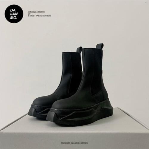Womens Platform Ankle Boots Chelsea Boots Black Ro High-End Boots Elastic Bootleg Modern Boots Strange Style Spring/Autumn