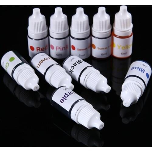 10pcs Epoxy Resin Liquid Pigment DIY Manual Soap Colorant Tool Kit 6ml/bottle Handmade Bath Bomb Dyes For Soap Making Coloring