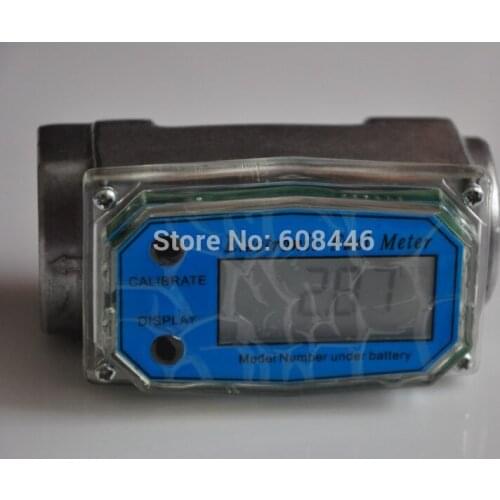 1' 10-200 L/Min Turbine Digital Diesel Fuel Flow Meter NPT