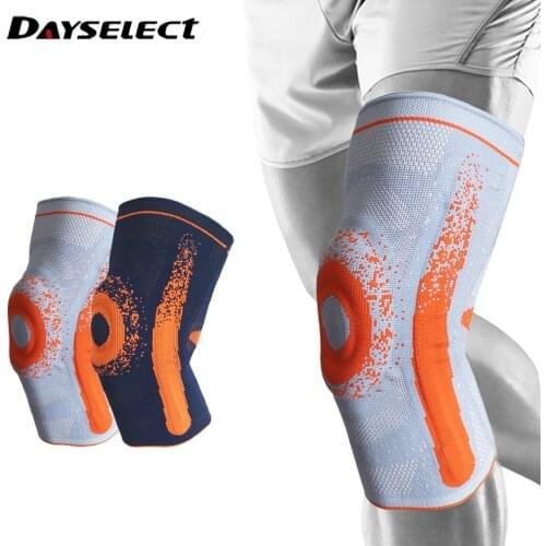 1 Pcs Compression Tight Sports Knee Pads Running Basketball Silicone Pad Leg Support Men And Women Professional Sports Kneepads