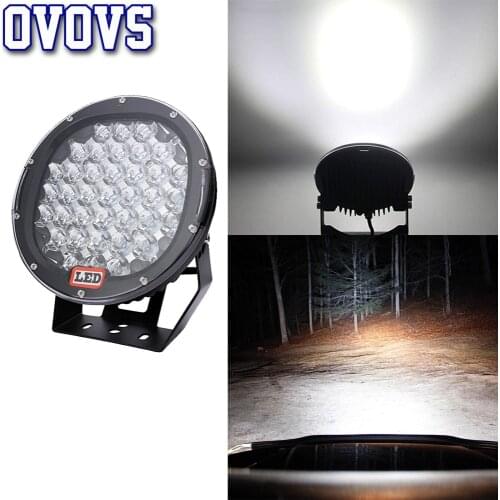 1 Pcs Headlight Universal 9 Inch Round LED Flood Driving Work Light for ATV 4x4 Boat Off Road Vehicle