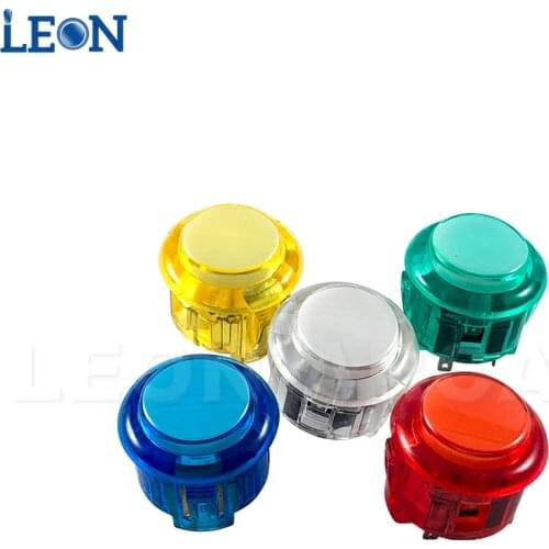 10 Pcs Transparent Arcade Button No Led Jamma Arcade Diy Arcade Kit For Pandora Box 3d Wifi Sanwa OBSF-30 OBSC-30 OBSN-30