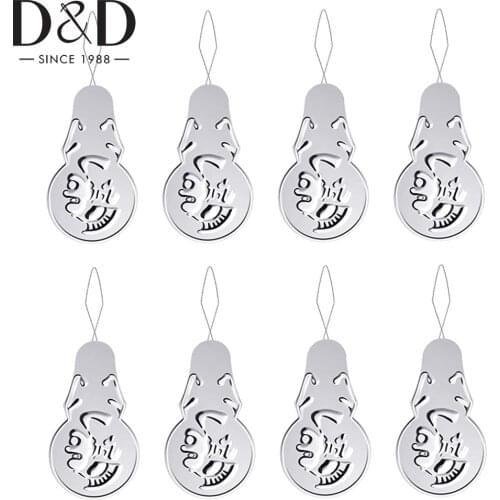 100pcs Silver Needle Threader Wire Loop Sewing Needle Helper for DIY Sewing Threader Stitch Insertion Machine Tool