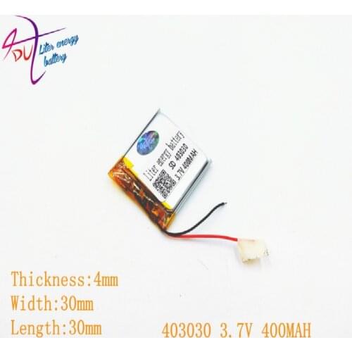 403030 3.7V 400MAH Lithium Polymer Li-Po li ion Rechargeable Battery cells For Mp3 MP4 MP5 GPS mobile bluetooth