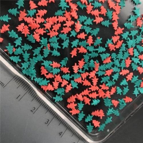 60g Christmas Tree Polymerclay,Soft Clay Sprinkles For Kids Diy/Craft Diy Making/Nail Art/Scrapbook Decoration/Craft Filler