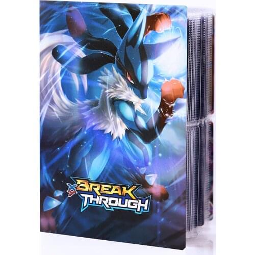 Anime Cartoon 240Pcs Pokemon Album Book Game Card Booklet 4 Grid Poke Collection Card Map Card Booklet List Kids Boy Toys Gift