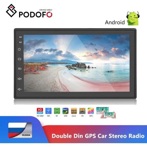 Podofo 2din Car Radio Android Universal Multimedia Player GPS Navigation Bluetooth Wifi Audio Stereo MP5 For Volkswagen Nissan