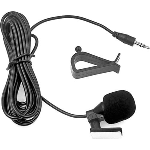 Car Radio Extension Stereo 3.5mm Microphone for Car DVD Player GPS bluetooth External Mic Audio Adapter With 3m Cable