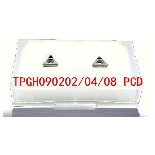 Free shipping 2PCS TPGH090202/TPGH090204/TPGH090208 PCD Diamond inserts ,Carbide Milling Inserts, Milling Cutter For STFCR