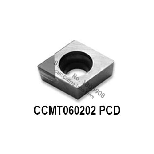 Free shipping 2PCS PCD Diamond Inserts CCMT060202 PCD Suitable For Lathe Tools SCLCR / SCFCR / SCMCN / SCACR