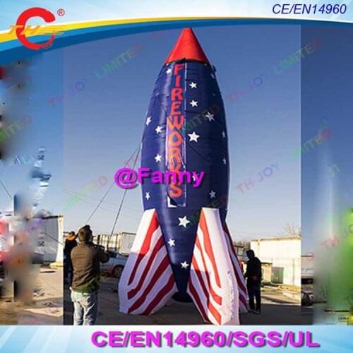 Free air ship to door, 4m/6m/8m giant inflatable rocket, giant usa flag inflatable Missile, Rocket Inflatable For Exhibition