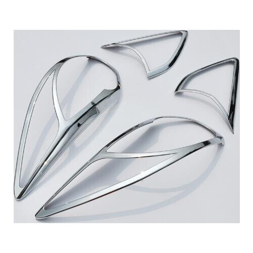For CX-5 CX5 Chrome Front Headlight + Taillight Trim Decoration ghu