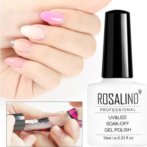 Hot 1Pc Transparent 6 Colors UV LED Gel Polish Soak Off Nail Art Lacquer Varnish Base