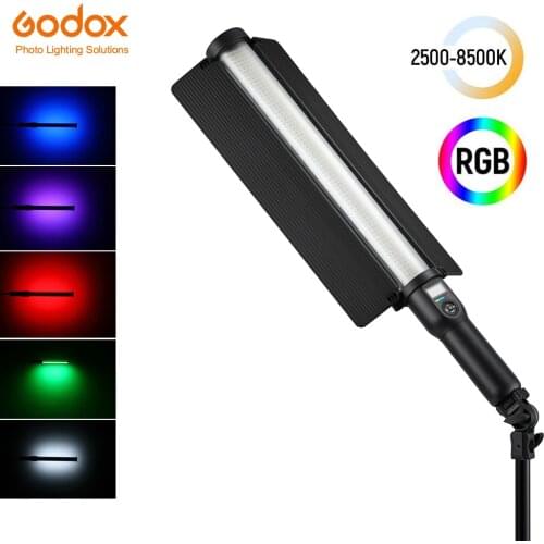 Godox LC500R 2500K-8500K Bi-Color Full Color RGB LED Light Stick Lighting Effects CRI 96 TLCI 98 with Remote Control & Barndoor