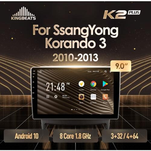 KingBeats Android 10 Octa-Core head unit HU 4G in Dash Car Radio Multimedia Video Player Navigation GPS For SsangYong Korando 3 Actyon 2 2010 - 2013 no dvd 2 din Double Din Android Car Stereo 2din