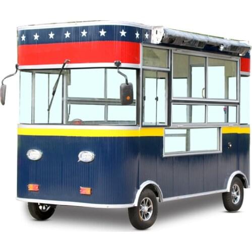Chinese Mobile Food Trailer Cart Large Square Food Truck With Windows