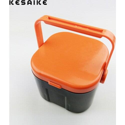 KESAIKE PVC Portable Square Bait Fishing Lure Box Fishing Outdoor Fishing Bag Buckets Waterproof Bait fishing tackle box