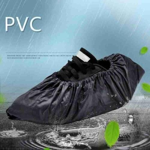 Unisex Reusable Shoe Cover Thicken Waterproof Dustproof Non-slip Shoe Cover PVC Elastic Protection Foot Cover Indoor/Outdoor