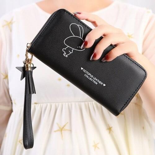 Fashion Tassels Women Long Clutch wallet Phone Pocket Card Holder Multifunctional Female Wristlet Band Purse Lady’s bag carteir