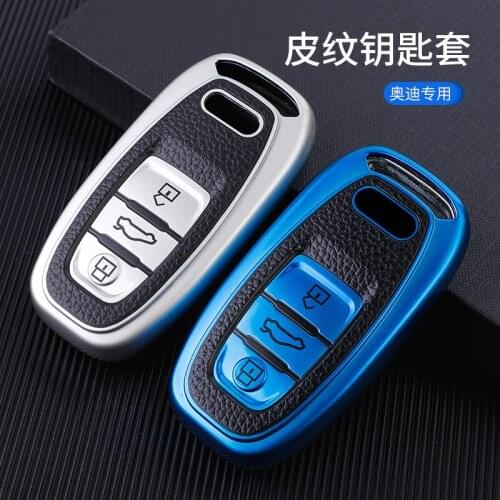The latest high quality TPU key cover for audi key cover protective case for audi a6l a7 a8 q8 e-tron c8 d5 2019 2020 Car wallet